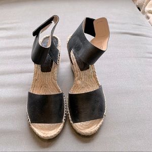 Carmen Saiz Leather Wedge Sandal. Made in Spain.